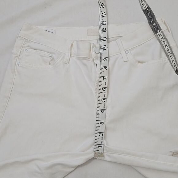 MOTHER The Glass Slipper, White, Cropped Jeans SIZE 29 - Picture 4 of 12